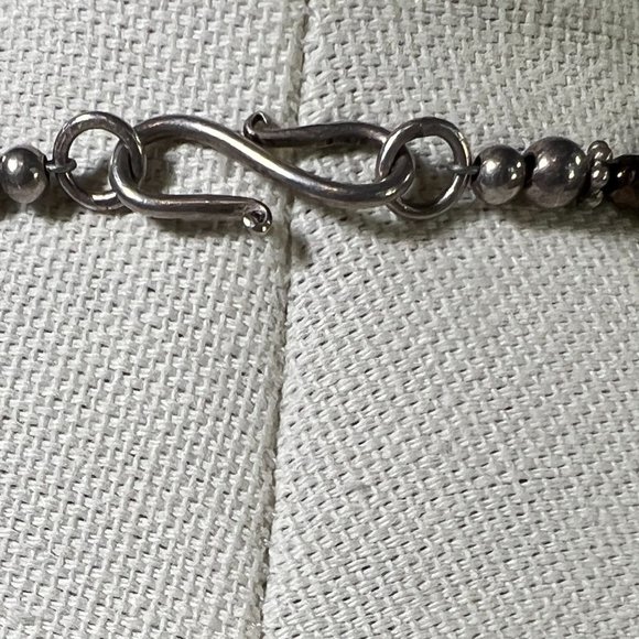 Vintage Artisan Rainforest Rhyolite Jasper Silver Necklace Bronzite Pendant OOAK - Picture 3 of 9